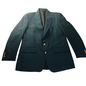 Palm Beach Blazer 40R Gold Button Wool Sport Coat USA VTG Prep Old Money Union